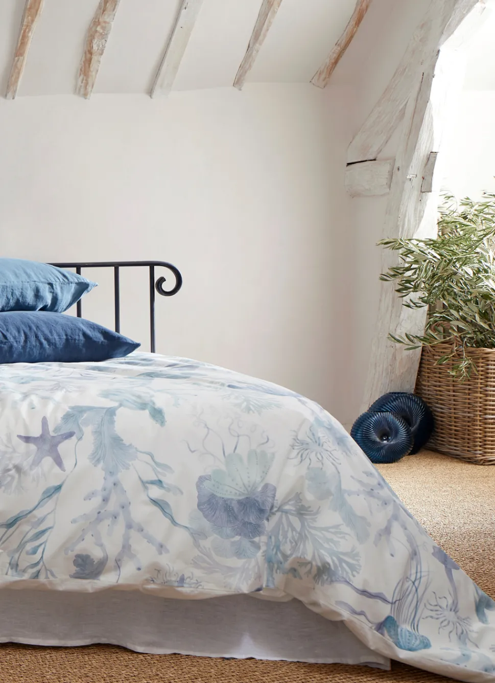 Clearance Bouchara TAIE D'OREILLER UNIE EN LIN LAVÉ 165GR CHARBON