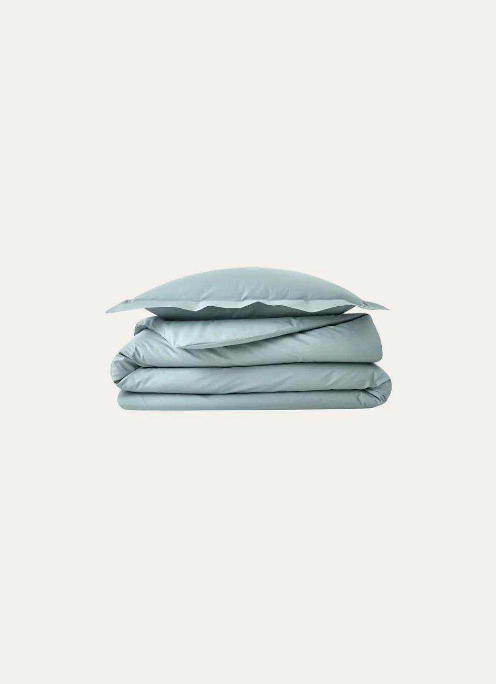 New Bouchara TAIE D'OREILLER UNIE EN PERCALE DE COTON VERT DE GRIS