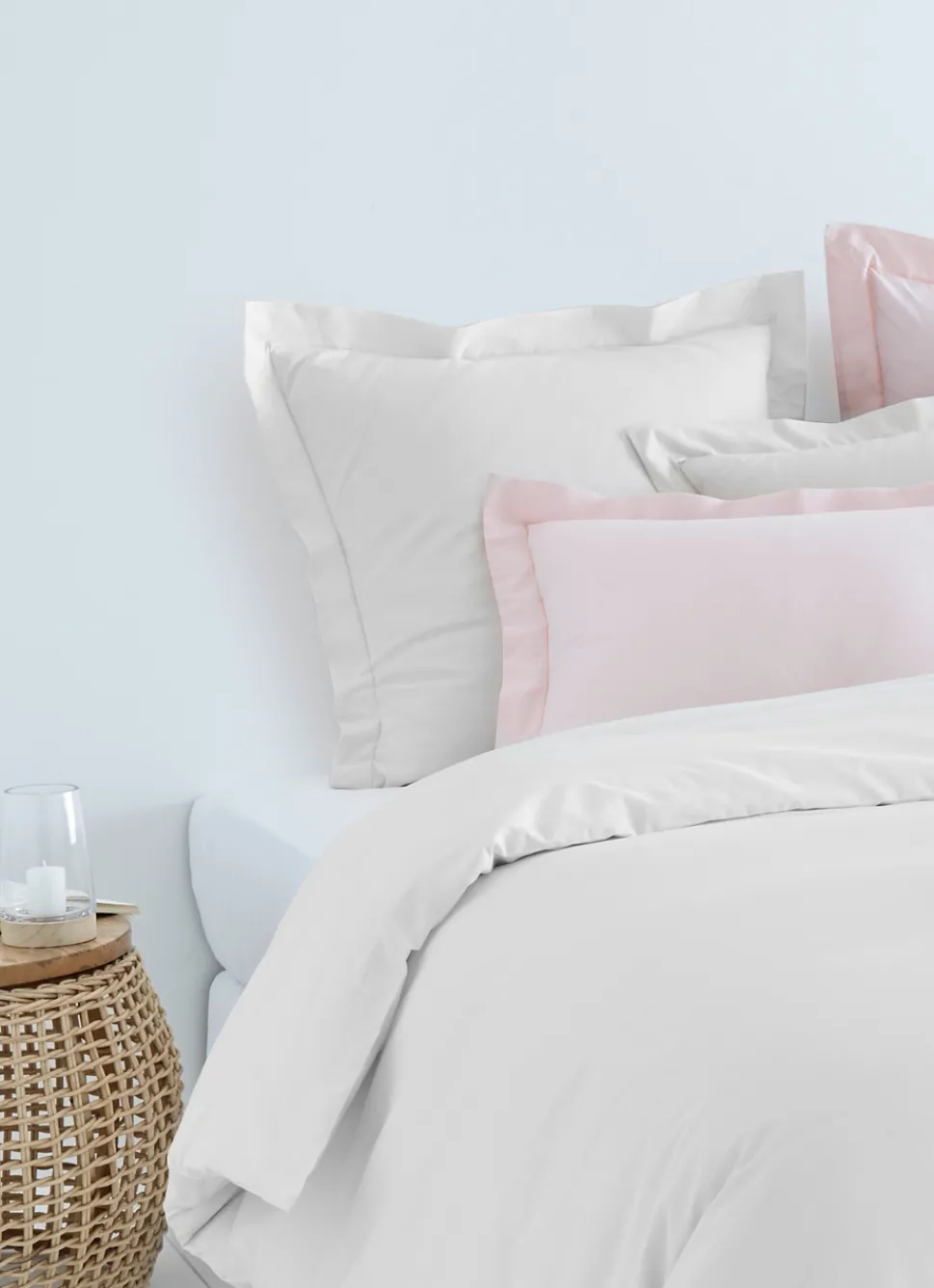 New Bouchara TAIE D'OREILLER UNIE EN PERCALE DE COTON BLANC