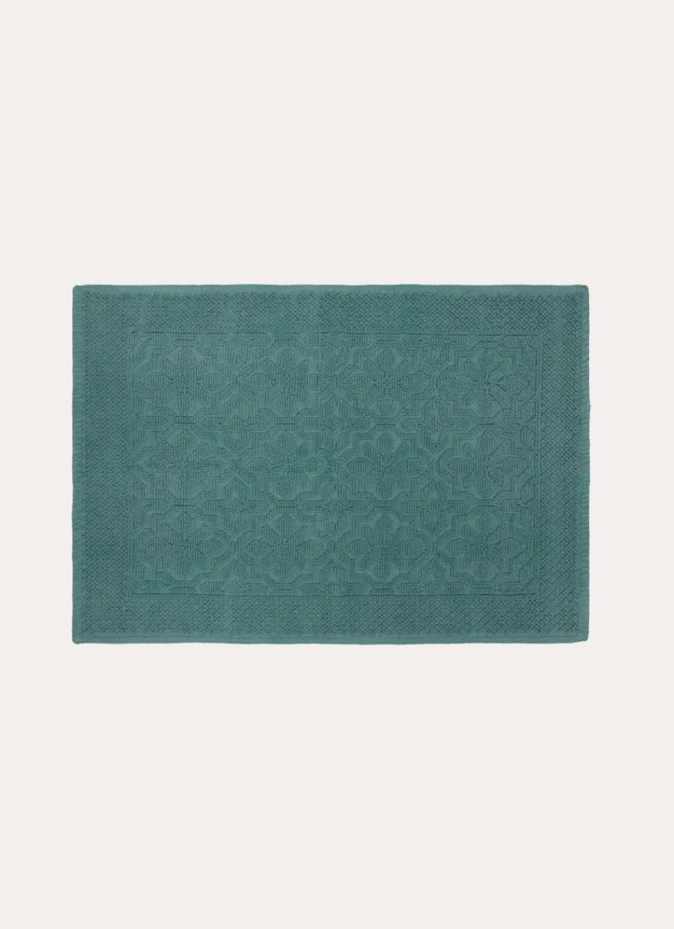 Outlet Bouchara TAPIS DE BAIN JACQUARD UNI ANTIDÉRAPANT ÉMERAUDE