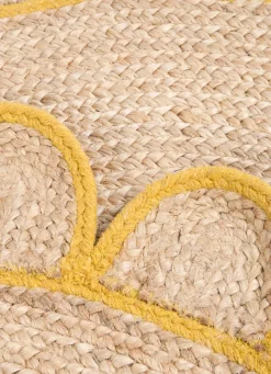 Hot Bouchara TAPIS EN JUTE EN FORME DE MARGUERITE NATUREL