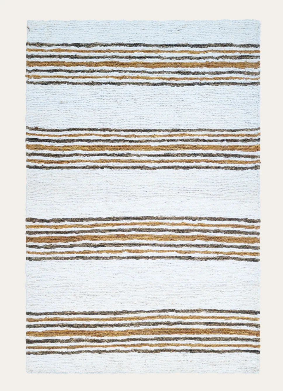 Hot Bouchara TAPIS RAYURE TISSÉ ÉCRU