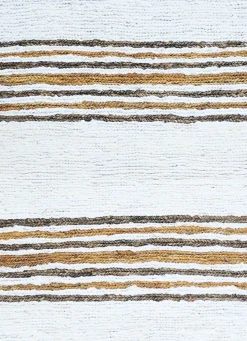 Hot Bouchara TAPIS RAYURE TISSÉ ÉCRU