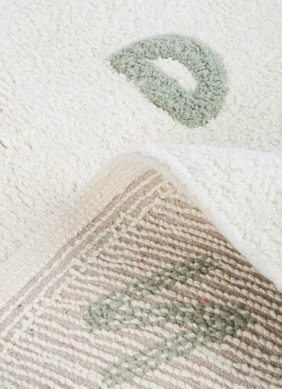 Outlet Bouchara TAPIS ROND EN COTON TUFTÉ LETTRES DE L'ALPHABET MULTICOLORE