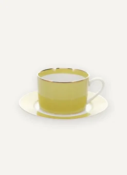 Clearance Bouchara TASSE AVEC SOUCOUPE EN PORCELAINE COLORÉE TILLEUL