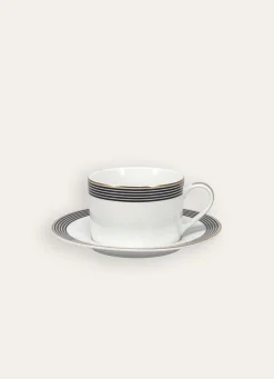 Clearance Bouchara TASSE EN PORCELAINE AVEC LISERET EN OR SONGE Noir