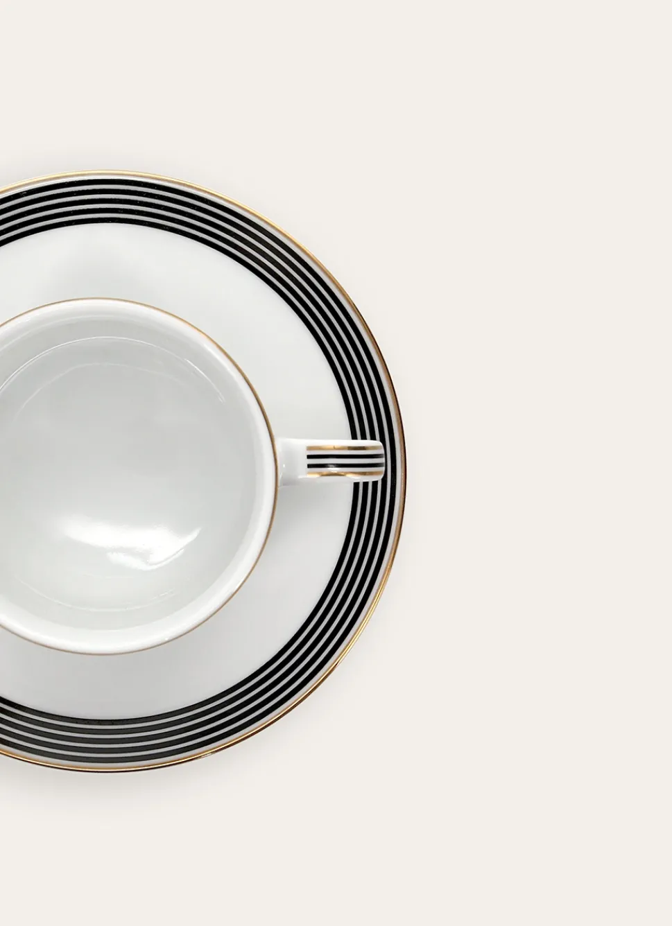 Clearance Bouchara TASSE EN PORCELAINE AVEC LISERET EN OR SONGE Noir