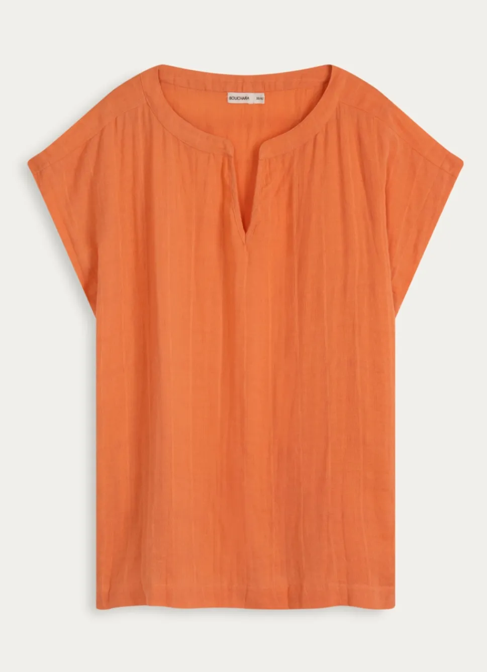 Discount Bouchara TOP MANCHES COURTES EN GAZE DE COTON PAPRIKA