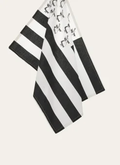 Clearance Bouchara TORCHON EN COTON DRAPEAU BRETON BLANC