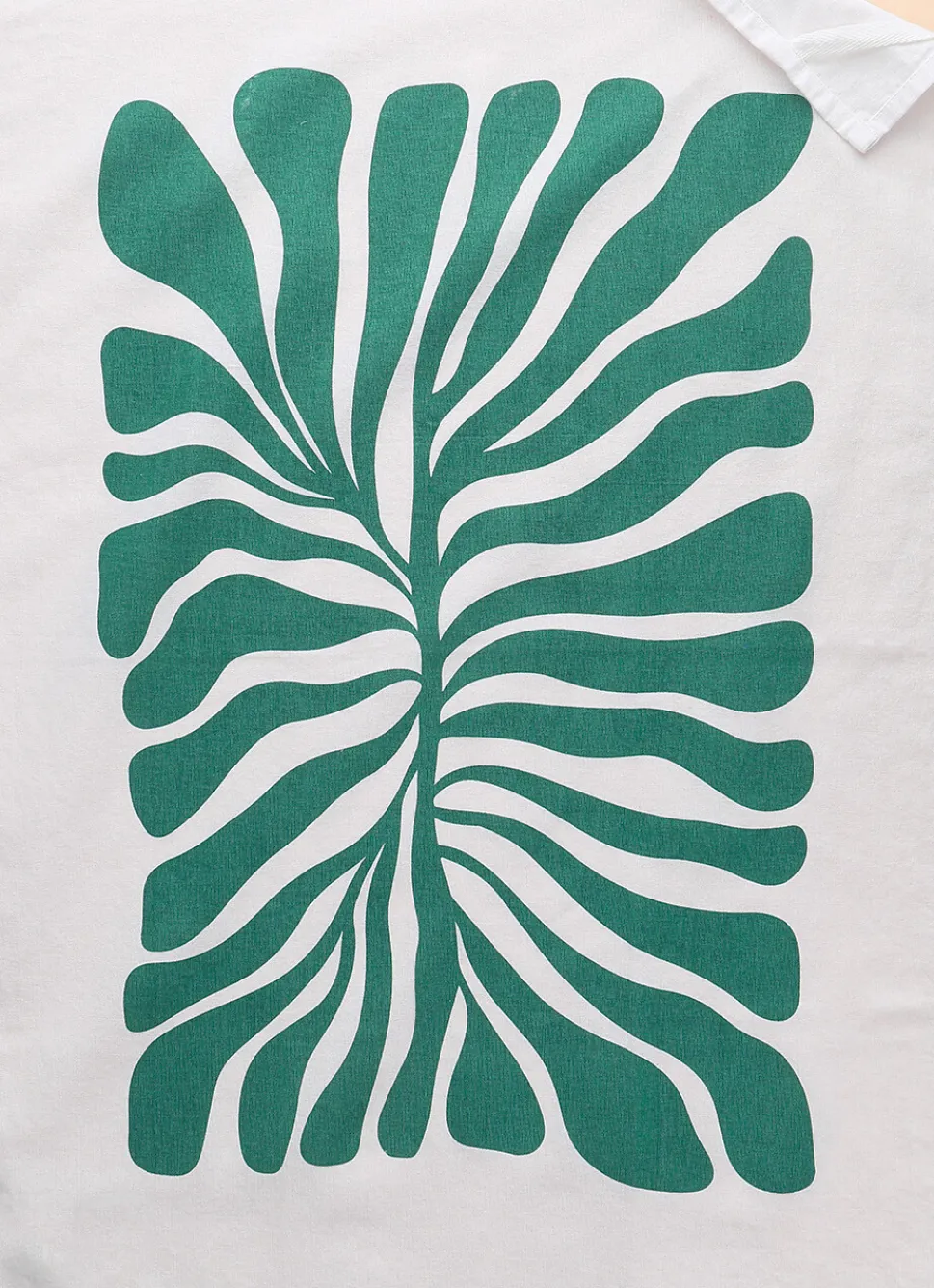 Bouchara TORCHON EN COTON IMPRIMÉ VÉGÉTAL COVE ÉMERAUDE