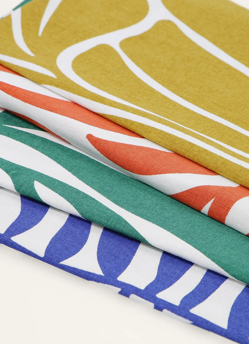 Bouchara TORCHON EN COTON IMPRIMÉ VÉGÉTAL COVE ÉMERAUDE