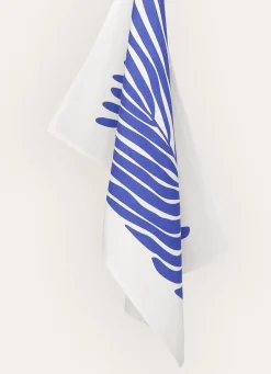 Outlet Bouchara TORCHON EN COTON IMPRIMÉ VÉGÉTAL COBL BLEU