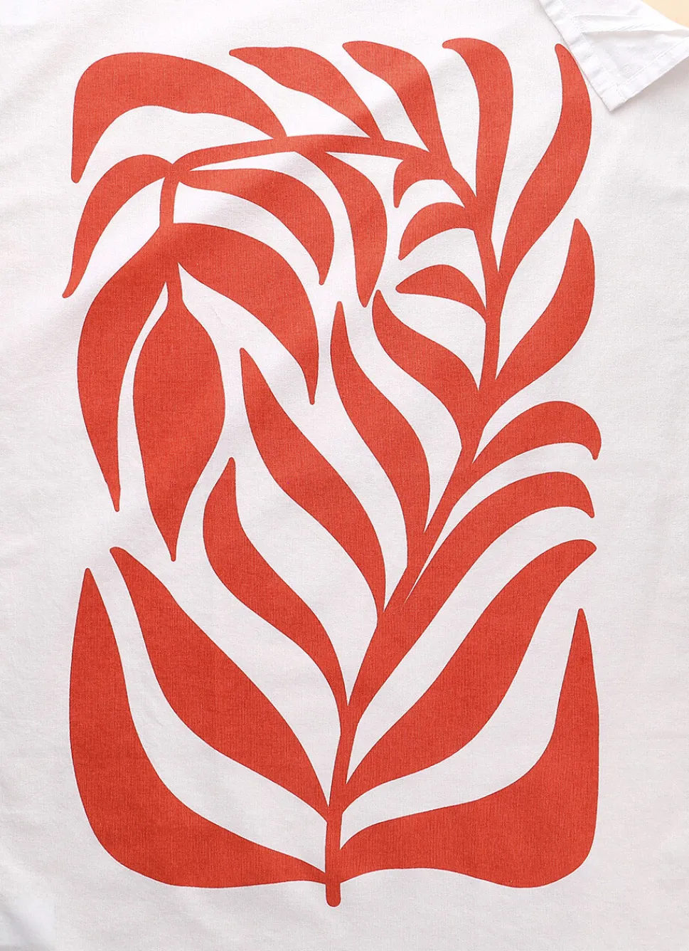 Sale Bouchara TORCHON EN COTON IMPRIMÉ VÉGÉTAL CORA PAPRIKA