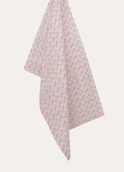 Hot Bouchara TORCHON EN COTON MINI MOTIFS BLANC ROUGE