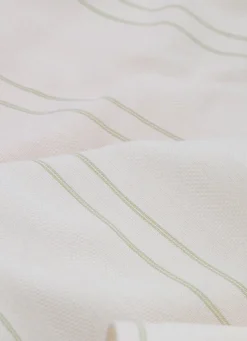 Outlet Bouchara TORCHON EN COTON TEXTURÉ AVEC RAYURES vert