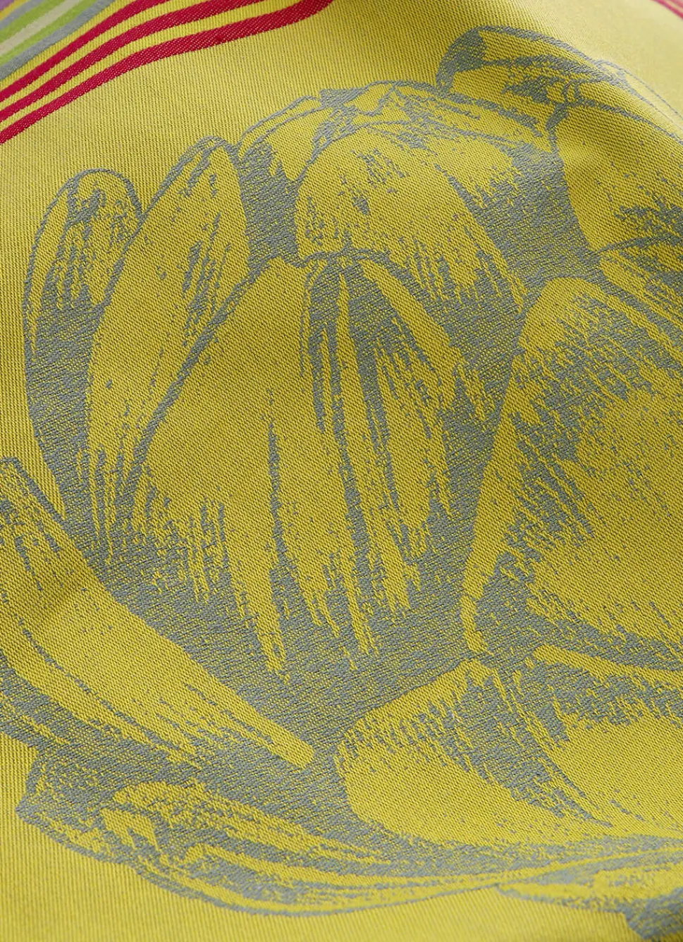 Outlet Bouchara TORCHON EN JACQUARD MOTIF ARTICHAUT vert