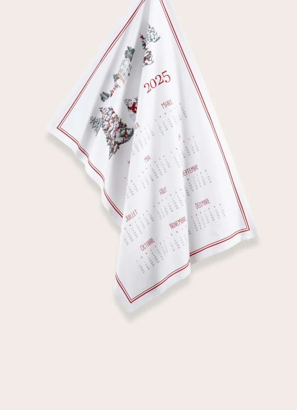 Best Bouchara TORCHON SCÈNE CALENDRIER MULTICOLORE