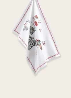 Online Bouchara TORCHON SCÈNE DE NOËL MULTI LUGE