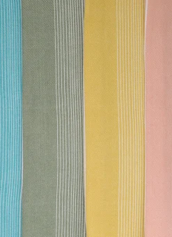 Best Bouchara TORCHON TISSÉ FIL TEINT RAYÉ LAGON