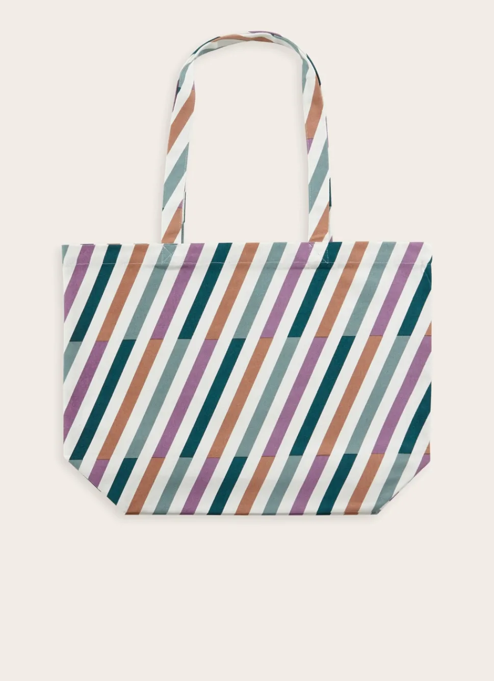 Discount Bouchara TOTE BAG EN COTON IMPRIMÉ GÉOMÉTRIQUE MULTICOLORE
