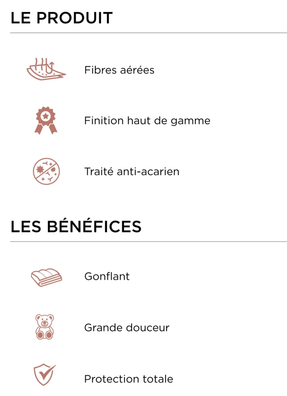 Clearance Bouchara TRAVERSIN DORMOFIL ANTI-ACARIEN MOELLEUX 1350GR ECRU