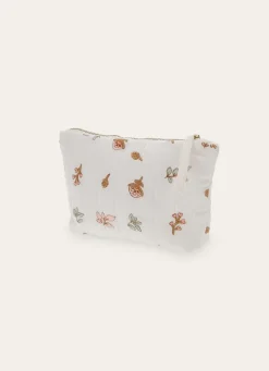 Discount Bouchara TROUSSE COTON BRODEE À MOTIF VÉGÉTAL ECRU