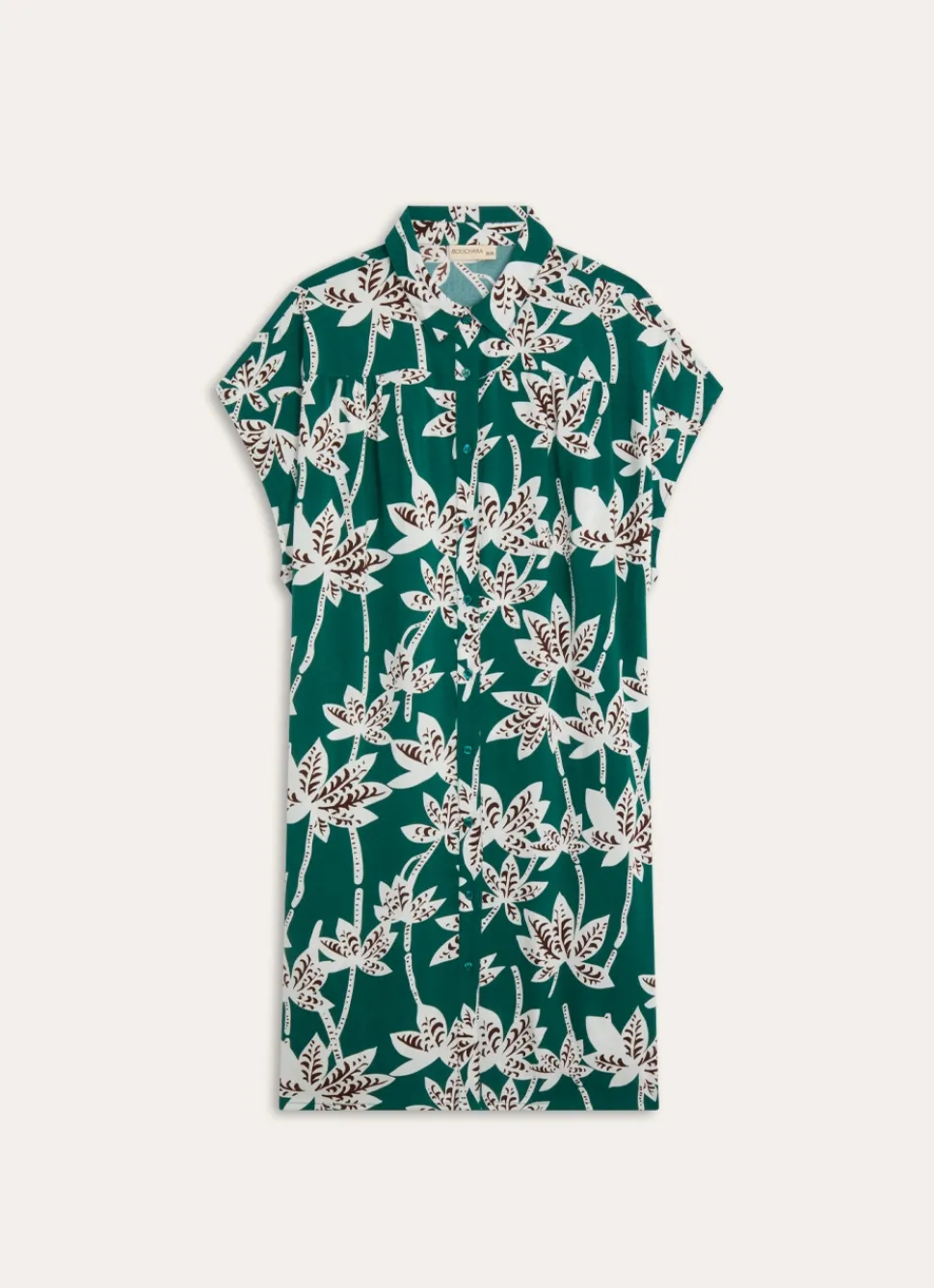 New Bouchara TUNIQUE EN VISCOSE IMPRIMÉE PALMIERS vert