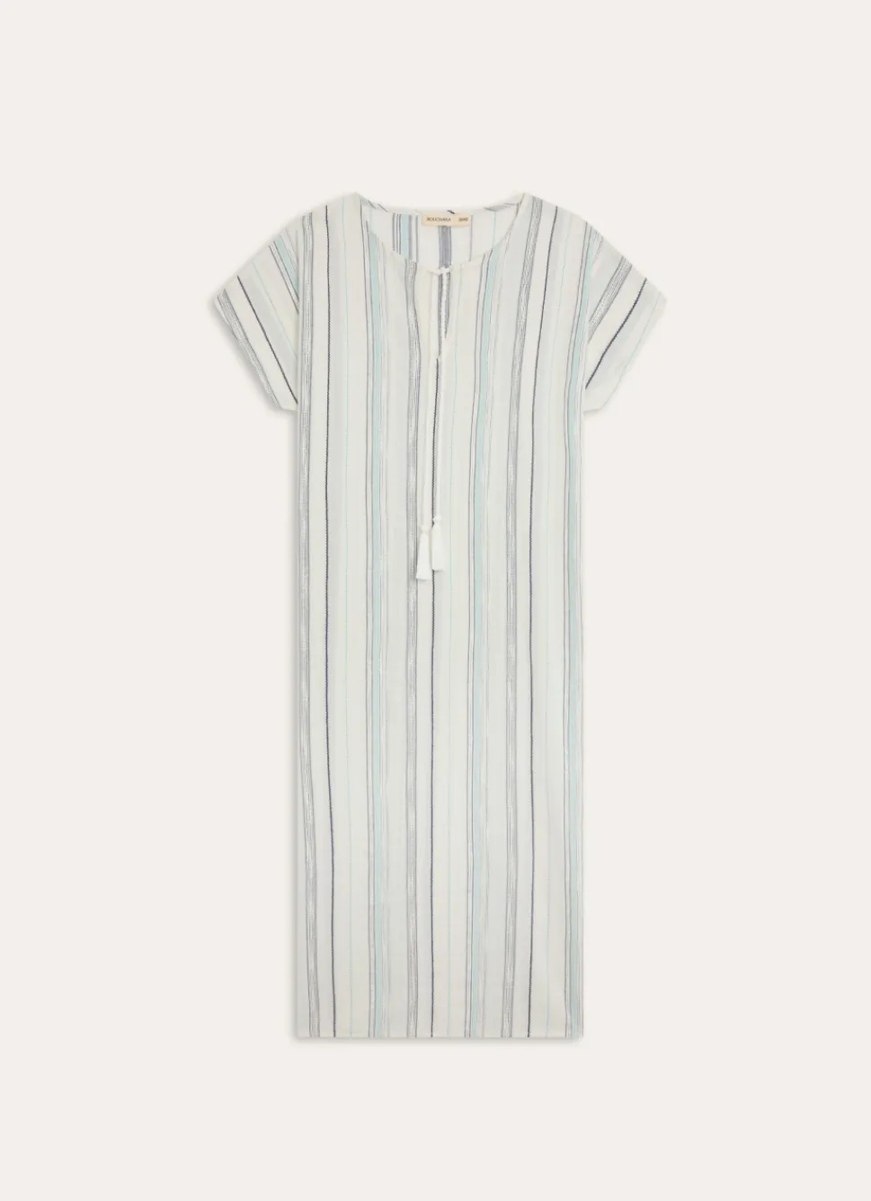 Sale Bouchara TUNIQUE LONGUE RAYÉE EN COTON ECRU