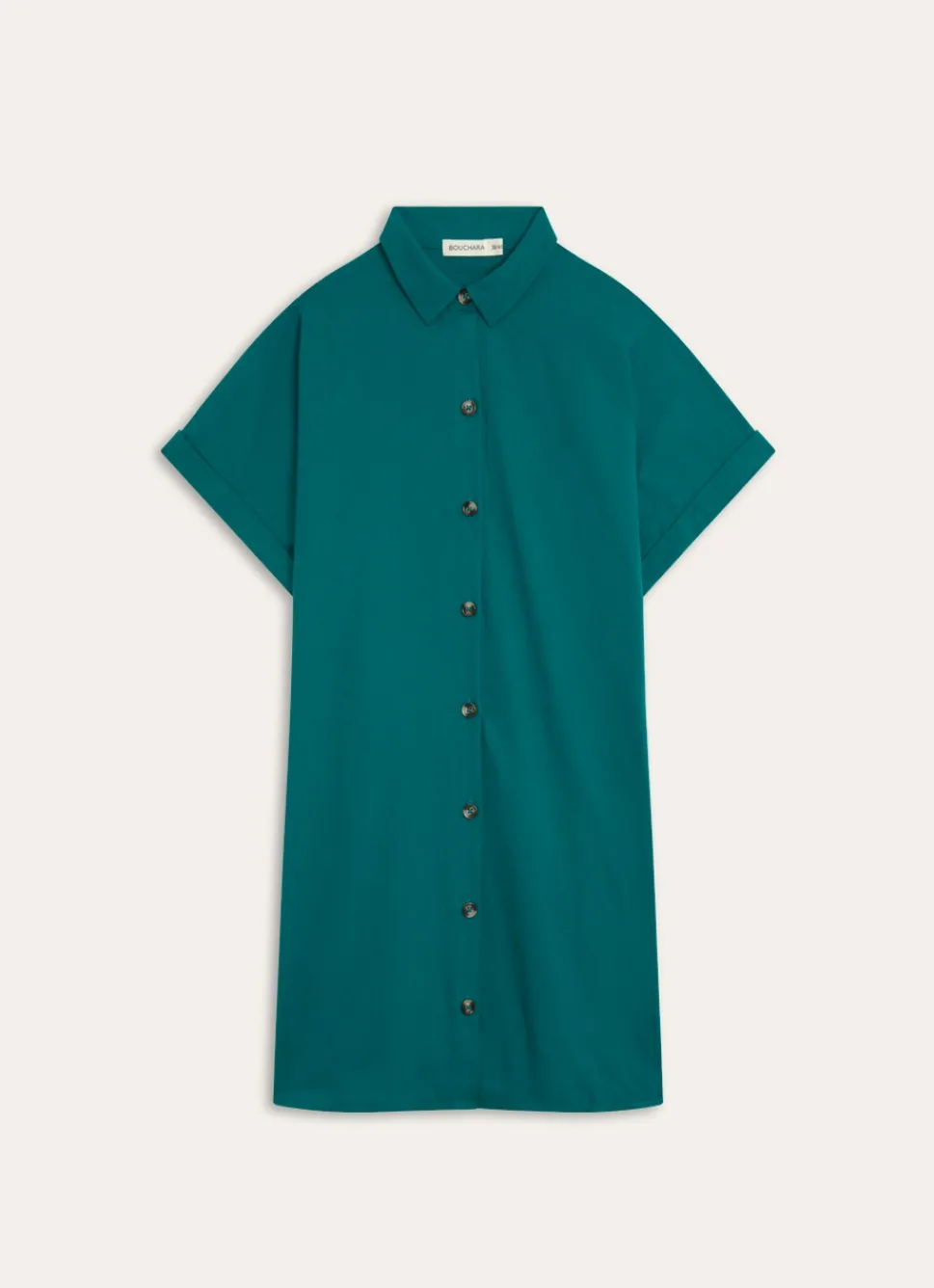 Discount Bouchara TUNIQUE MANCHES COURTES EN COTON TWILL EMERAUDE
