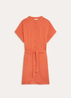 Best Bouchara TUNIQUE MANCHES COURTES EN GAZE DE COTON TERRACOTTA