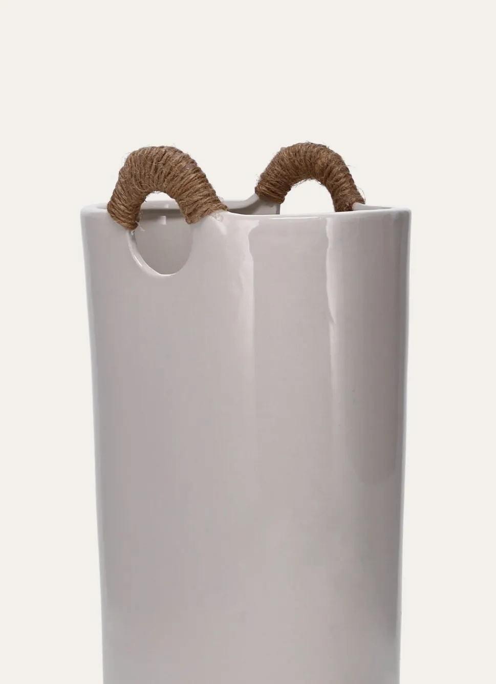 Discount Bouchara VASE EN GRÈS BRILLANT BLANC