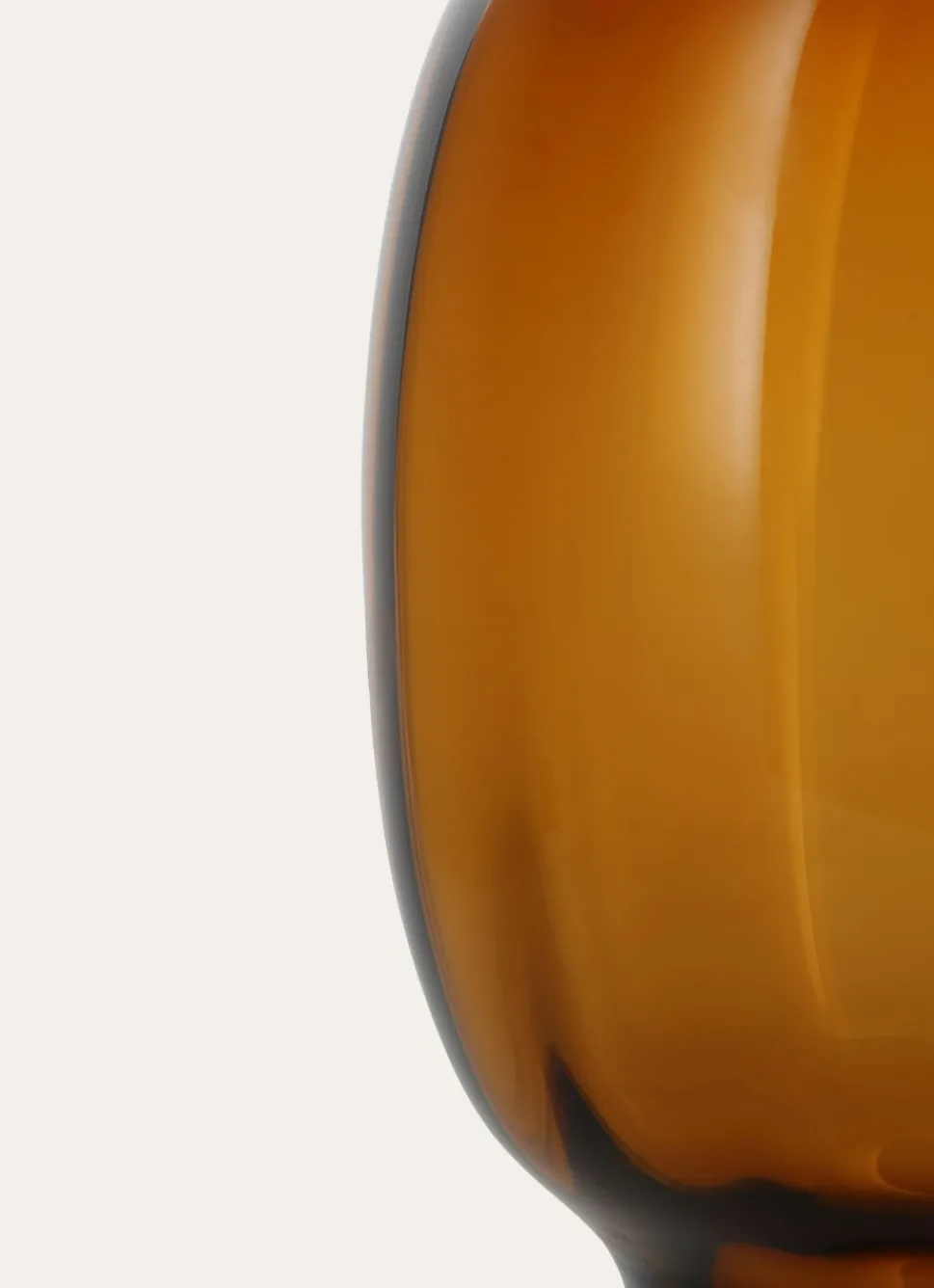 Best Bouchara VASE EN VERRE AVEC SOCLE ÉPAIS FAIT MAIN AMBRE