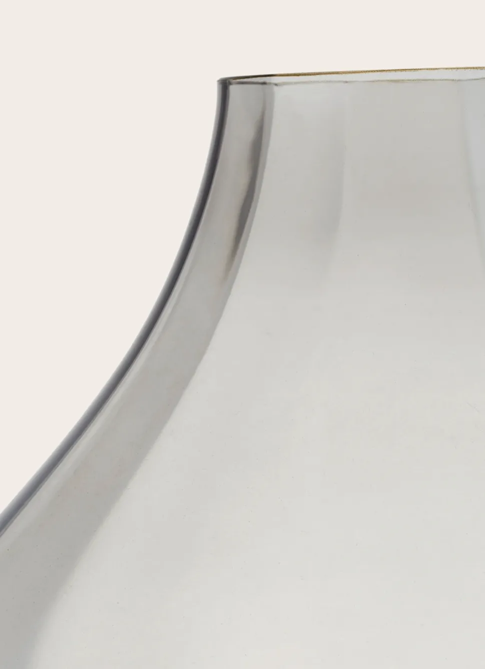 Sale Bouchara VASE EN VERRE BOMBÉ TRANSPARENT/LISERET DORE