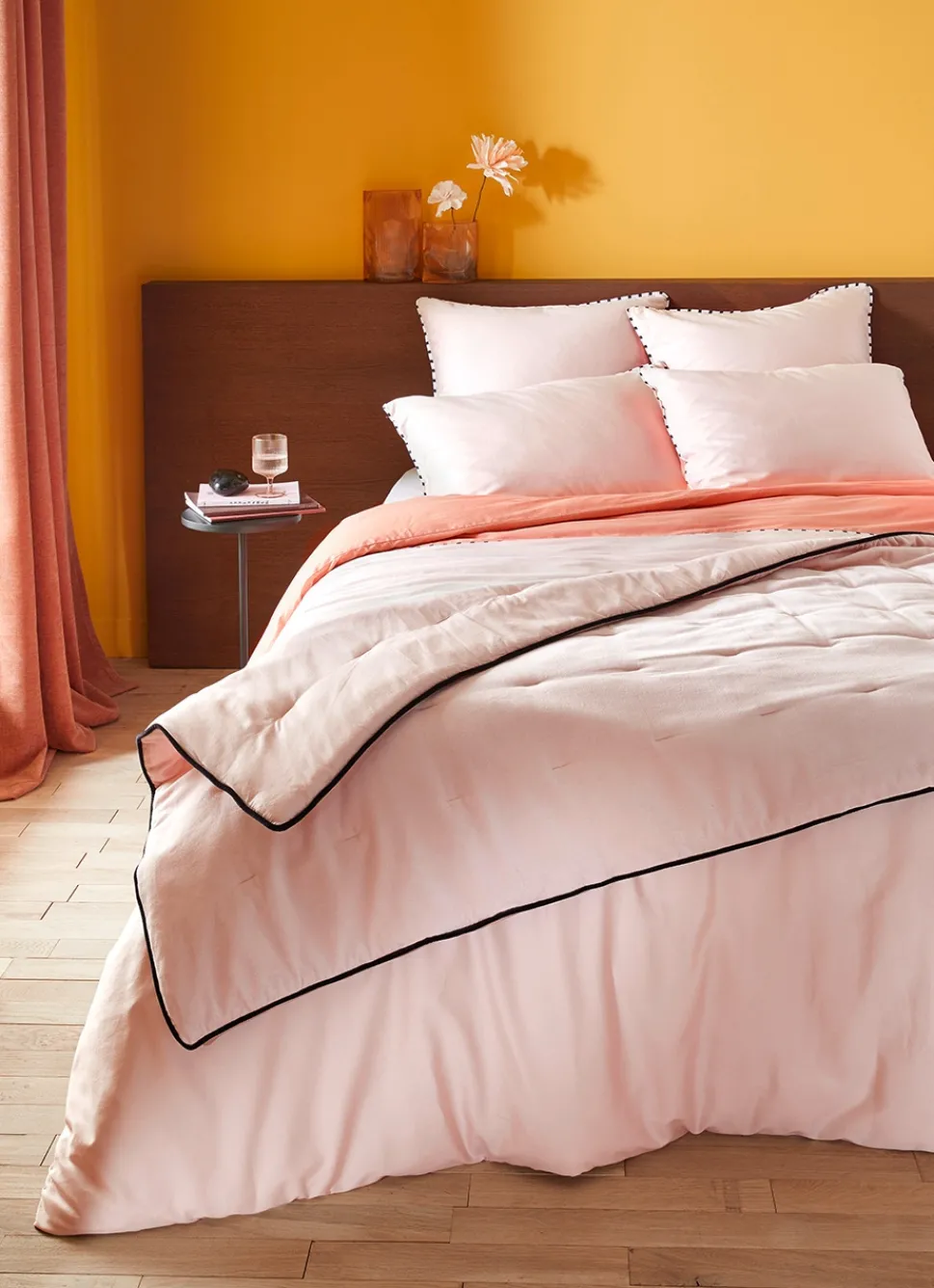 Outlet Bouchara VASE EN VERRE STRIÉ - FORME DEMI-LUNE ROUX