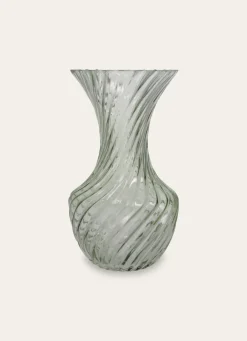 Outlet Bouchara VASE EN VERRE TRAVAILLÉ DE STYLE ROMANTIQUE TRANSPARENT
