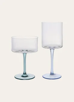 Hot Bouchara VERRE À EAU SUR PIED ALVIN VERT D'EAU VERT D'EAU