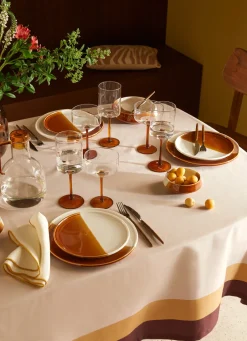 Sale Bouchara VERRE À EAU SUR PIED ALVIN CARAMEL