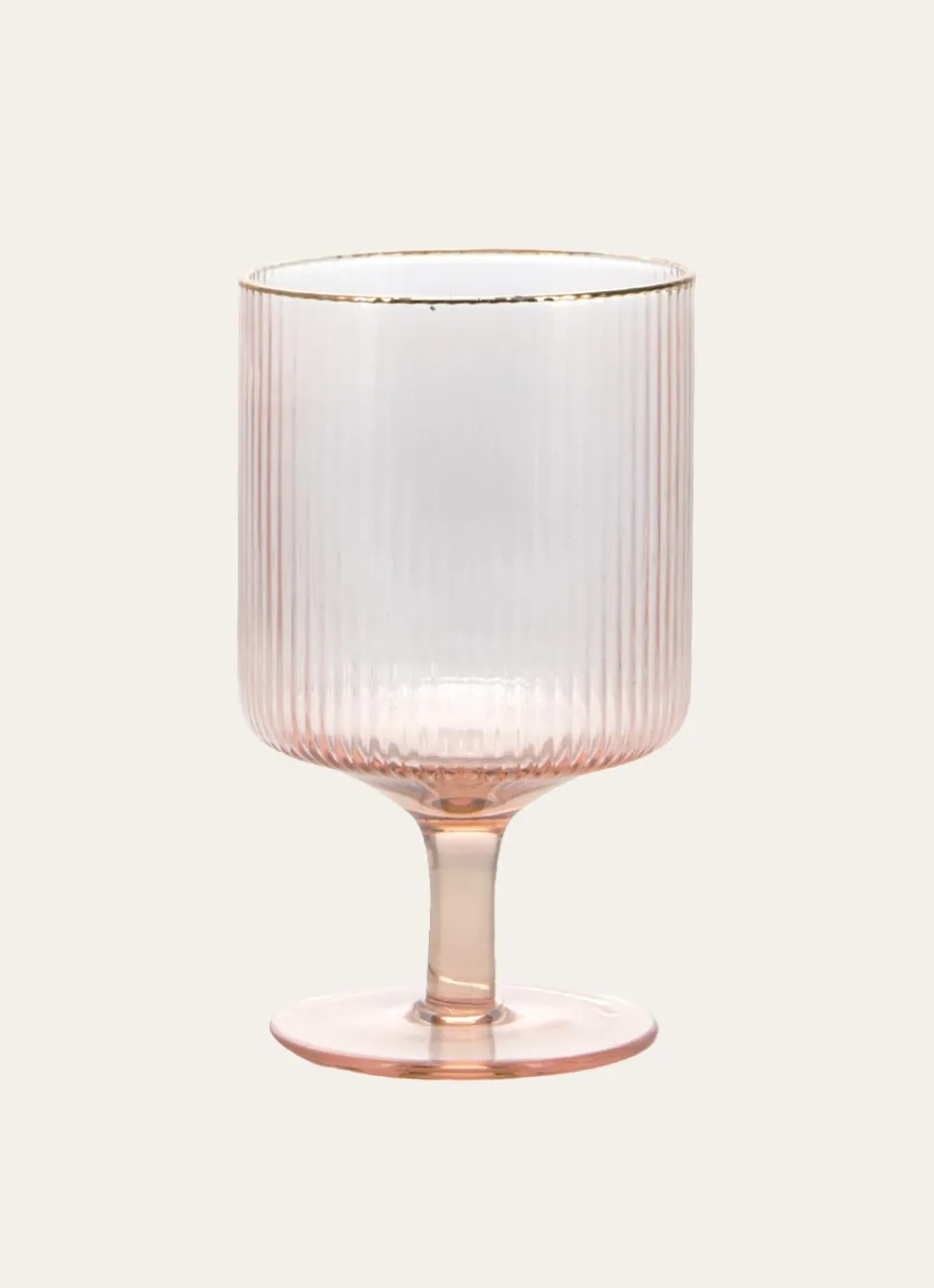 Outlet Bouchara VERRE À PIED EN VERRE FUMÉ STRIÉ NUDE