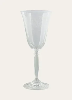 Bouchara VERRE A PIED EN CRISTALLIN SERIGRAPHIE TRANSPARENT