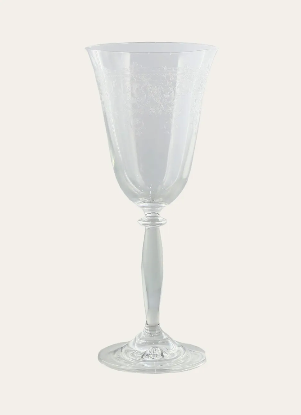 Bouchara VERRE A PIED EN CRISTALLIN SERIGRAPHIE TRANSPARENT