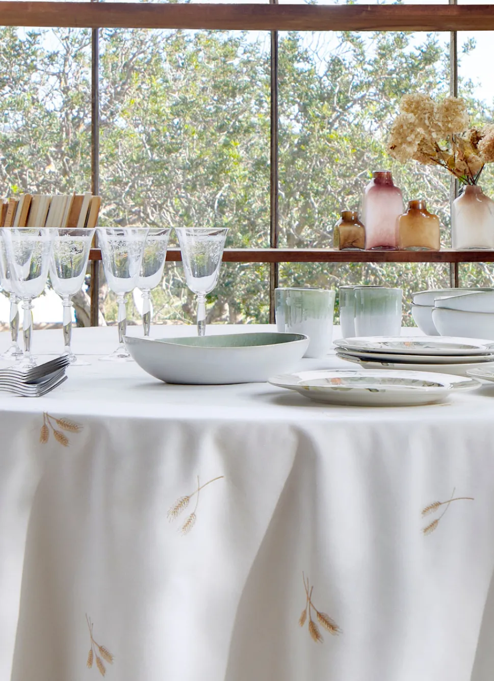 Bouchara VERRE A PIED EN CRISTALLIN SERIGRAPHIE TRANSPARENT