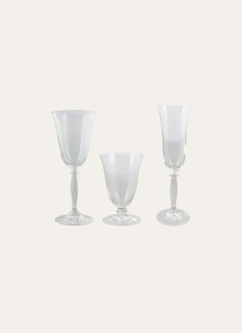 Bouchara VERRE A PIED EN CRISTALLIN SERIGRAPHIE TRANSPARENT