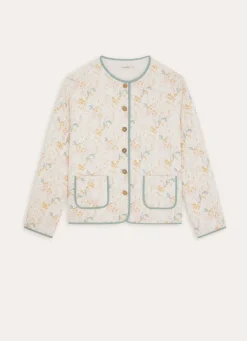 Bouchara VESTE BOUTONNÉE EN TWILL IMPRIMÉ FLORAL MULTICOLORE