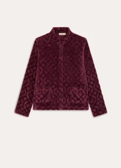 Bouchara VESTE MANCHES LONGUES ZIPPÉE EN POLAIRE AUBERGINE