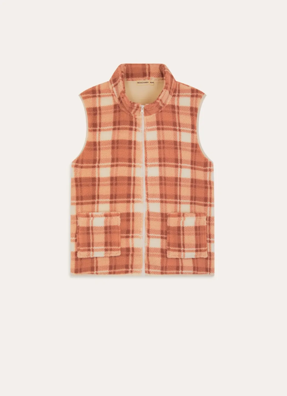 Discount Bouchara VESTE S/M CARREAUX KARO ROSE A CARREAU
