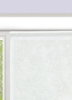 Discount Bouchara VITRAGE DÉVORÉ IMPRIMÉ FLORAL L60 X H120 CM BLANC