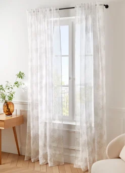 Online Bouchara VOILAGE À MOTIFS FLORAUX ISPAHAN BLANC/BEIGE