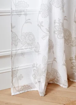 Online Bouchara VOILAGE À MOTIFS FLORAUX ISPAHAN BLANC/BEIGE