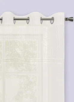 Bouchara VOILAGE AJOURÉ ET BRODÉ IVOIRE