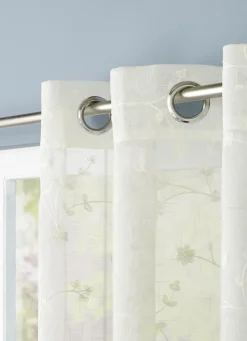 Sale Bouchara VOILAGE BRODÉ ÉCRU À MOTIF FLORAL IVOIRE